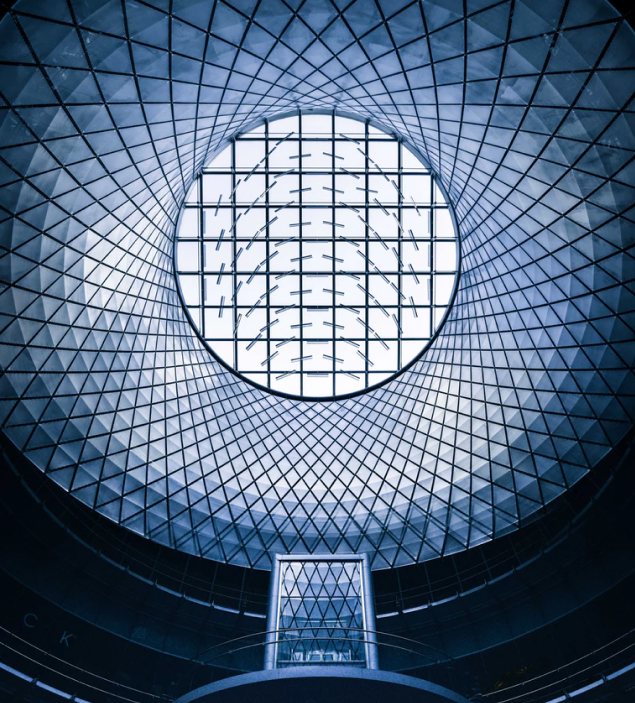 Glass dome ceiling